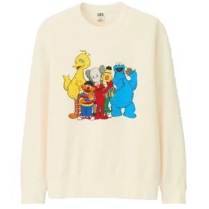 Uniqlo Ut X Kaws Sesame Street Crewneck Graphic Sweatshirt Size Medium
